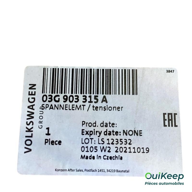 Rolka napinacza paska rozrządu - SEAT Toledo 3 SKODA Octavia 2 - 03G903315A