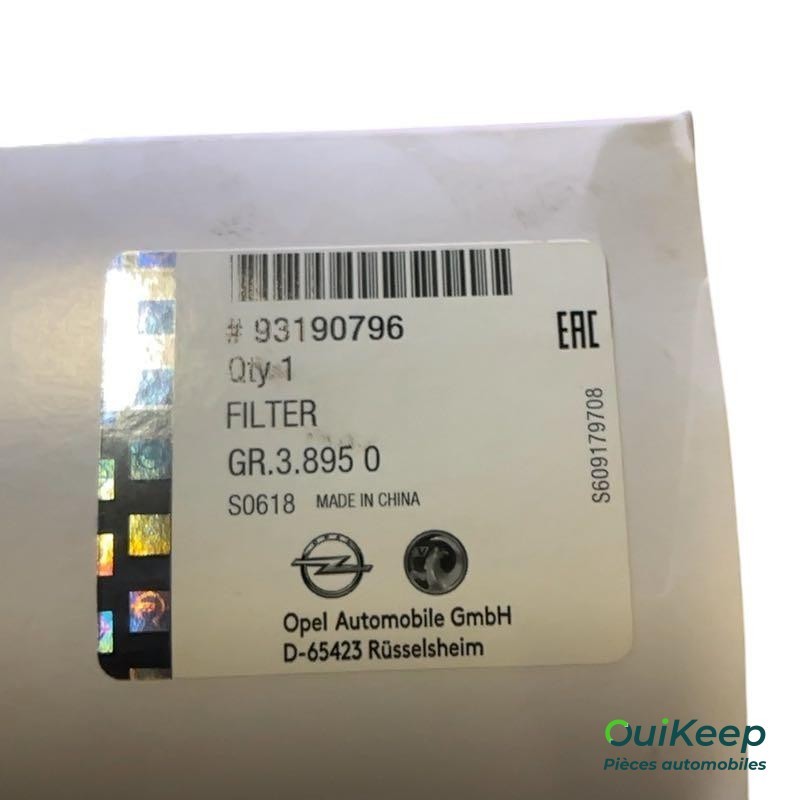 Filtro de gasóleo apilable - OPEL Corsa D - 93190796