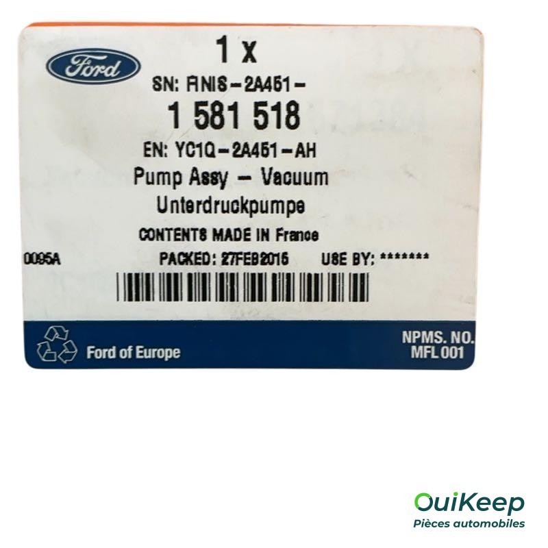 Rem vacuümpomp - Ford - 1581518