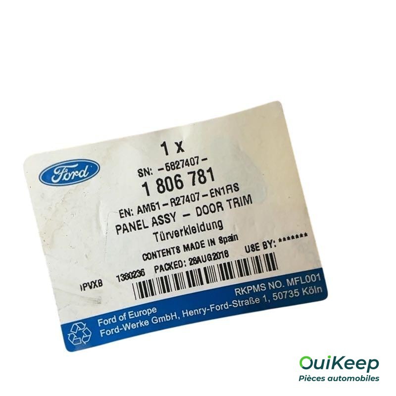 Tapicerka drzwi tylnych lewych - FORD C-MAX 2 - 1806781