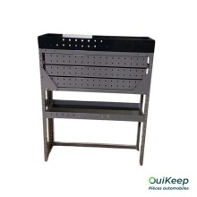 Metalen legbord voor bedrijfswagens - 101,5x36x128 cm - 3 bovenste laden - 1 onderste bak