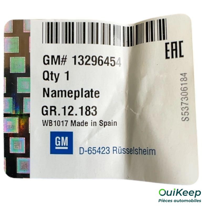 CDTI-logoembleem - OPEL Astra J Corsa D - 13296454