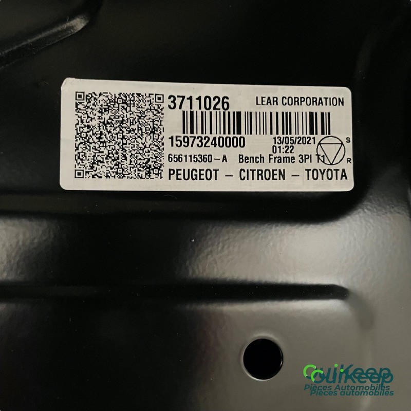 Asiento corrido 3 plazas - PEUGEOT Expert CITROEN Jumpy OPEL Vivaro