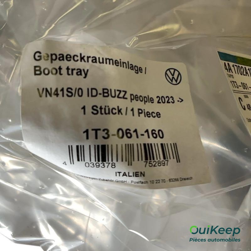 Tapis de coffre - VOLKSWAGEN ID BUZZ - 1T3061160