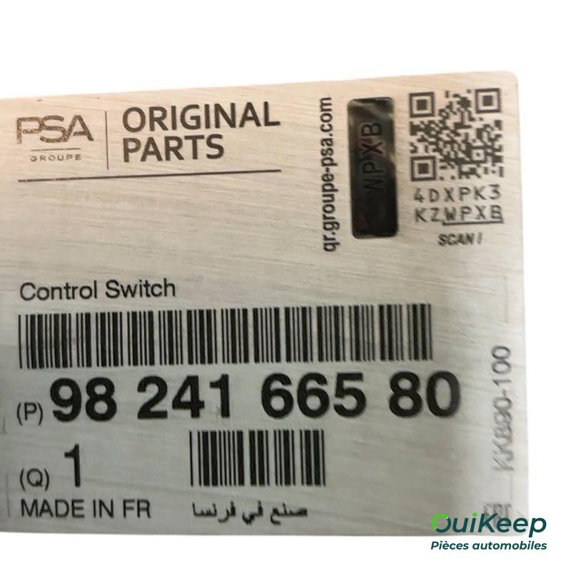 Commande de chauffage - DS3 - 9824166580