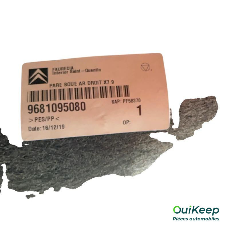 Guardabarros trasero derecho - CITROËN C5 - 9681095080