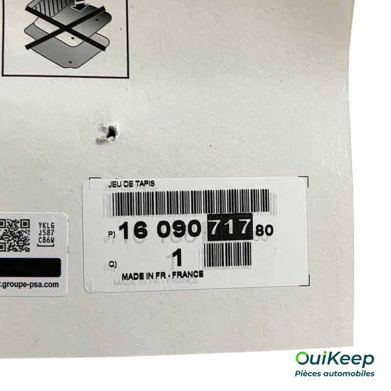 Jeu de tapis de sol surtapis - CITROEN Berlingo 2 - 1609071780