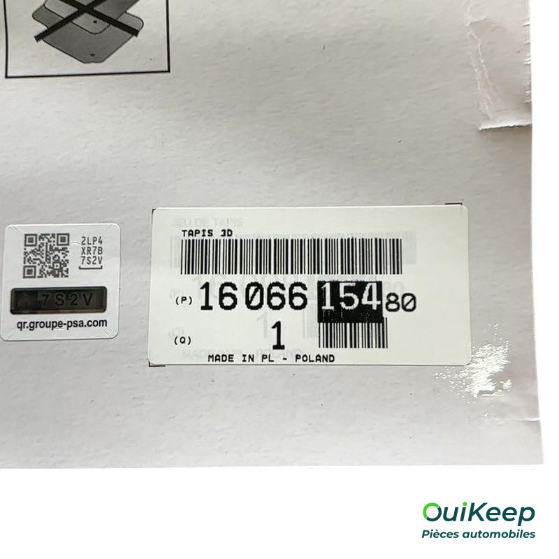 Tapis surtapis de sol - PEUGEOT 4008 - 1606615480