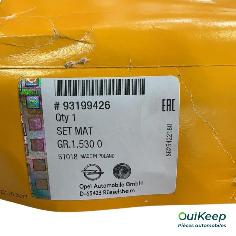 Tapis de sol - OPEL Corsa D - 93199426