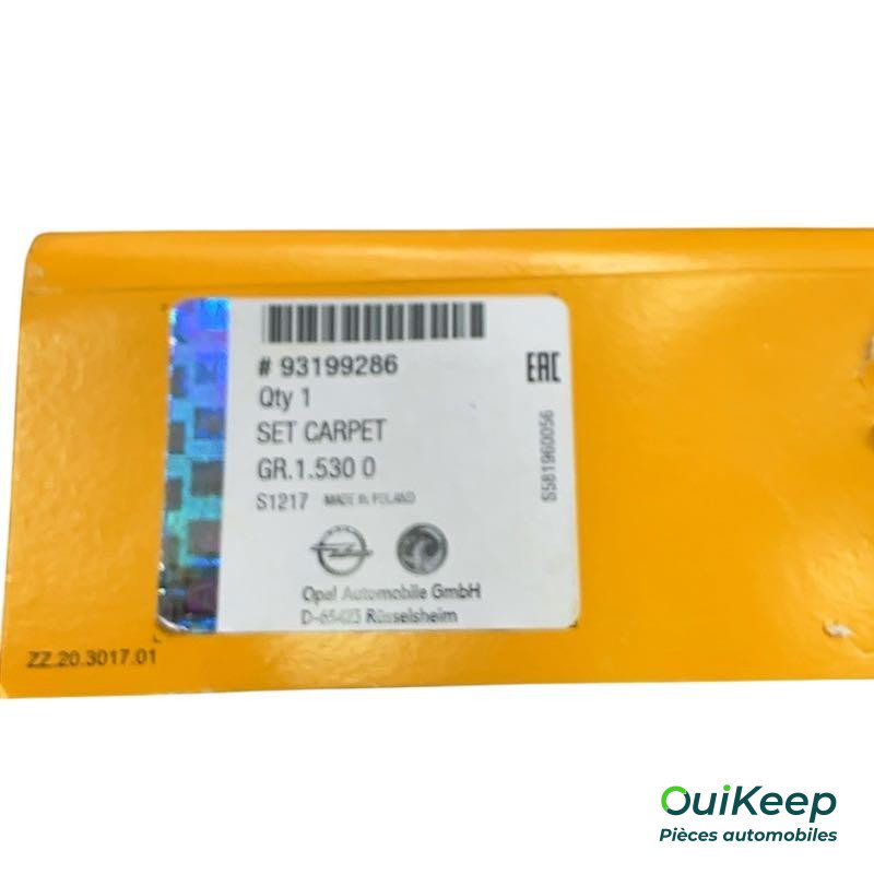 Tapis de sol - OPEL Corsa D - 93199286