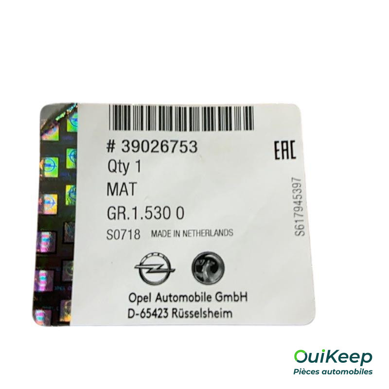 Alfombrilla conductor - OPEL Mokka X - 39026753