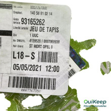 Tapis de sol - OPEL Astra H - 93165262