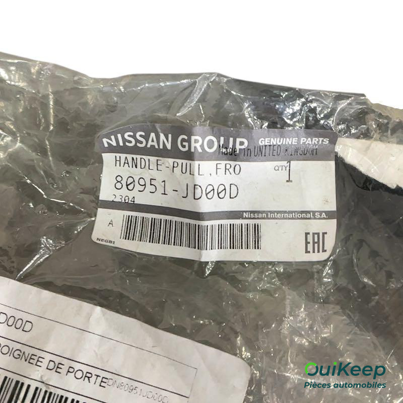Tapicerka klamki drzwi przednich - NISSAN Qashqai - 80951JD00D