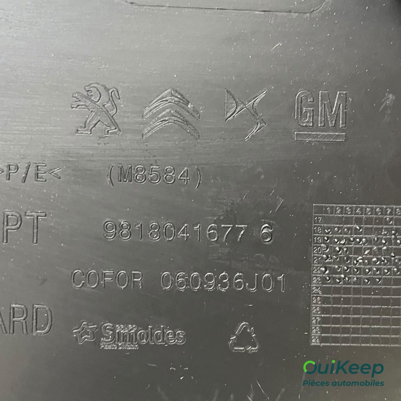 Tapicerka drzwi tylnych prawych - CITROEN BERLINGO III - 9818041677